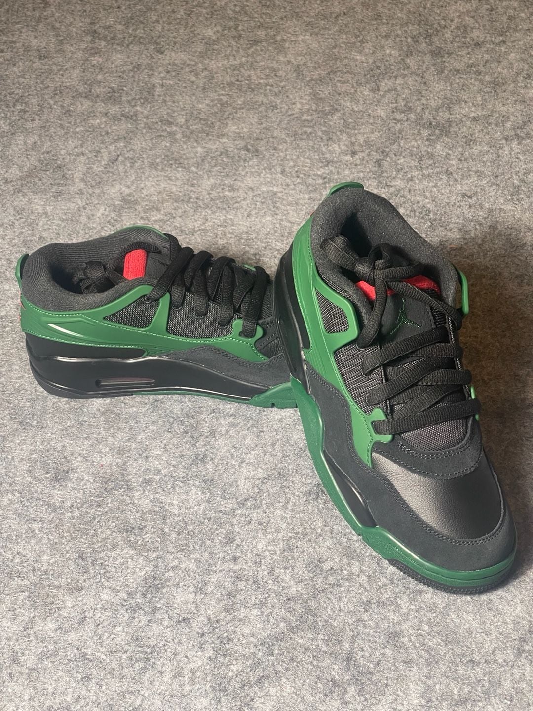 Air Jordan 4 Rm Older Kids' Shoes - Black/Gorge Green/Varsity Red